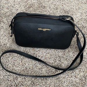 Karl Lagerfeld black crossbody purse